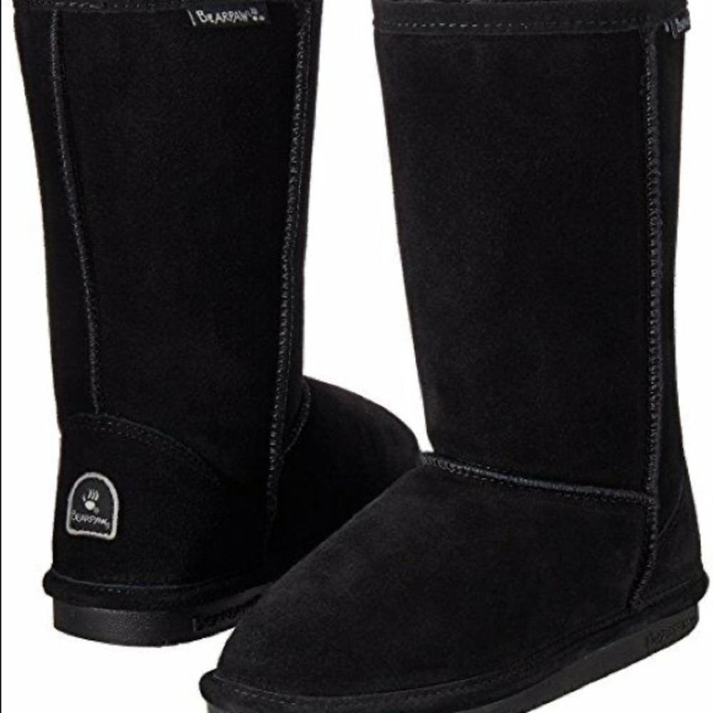 BearPaw Womens Boots Tall Black